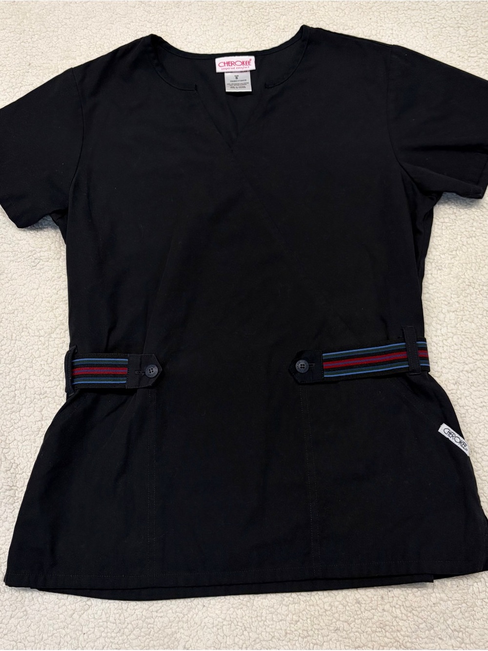 Cherokee Women's Jeans Top - Black with Pink Logo